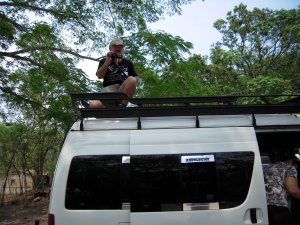 La grabación del documental durante la delegación para conmemorar el 25 aniversario